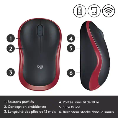 Logitech M185 Logitech - visuel 1 - hello RSE - Forme confortable et incurvée