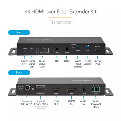 Achat StarTech.com Kit Extender HDMI Fibre Optique - 4K60Hz sur hello RSE - visuel 9