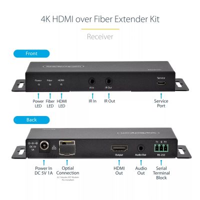 Vente StarTech.com Kit Extender HDMI Fibre Optique - 4K60Hz StarTech.com au meilleur prix - visuel 10