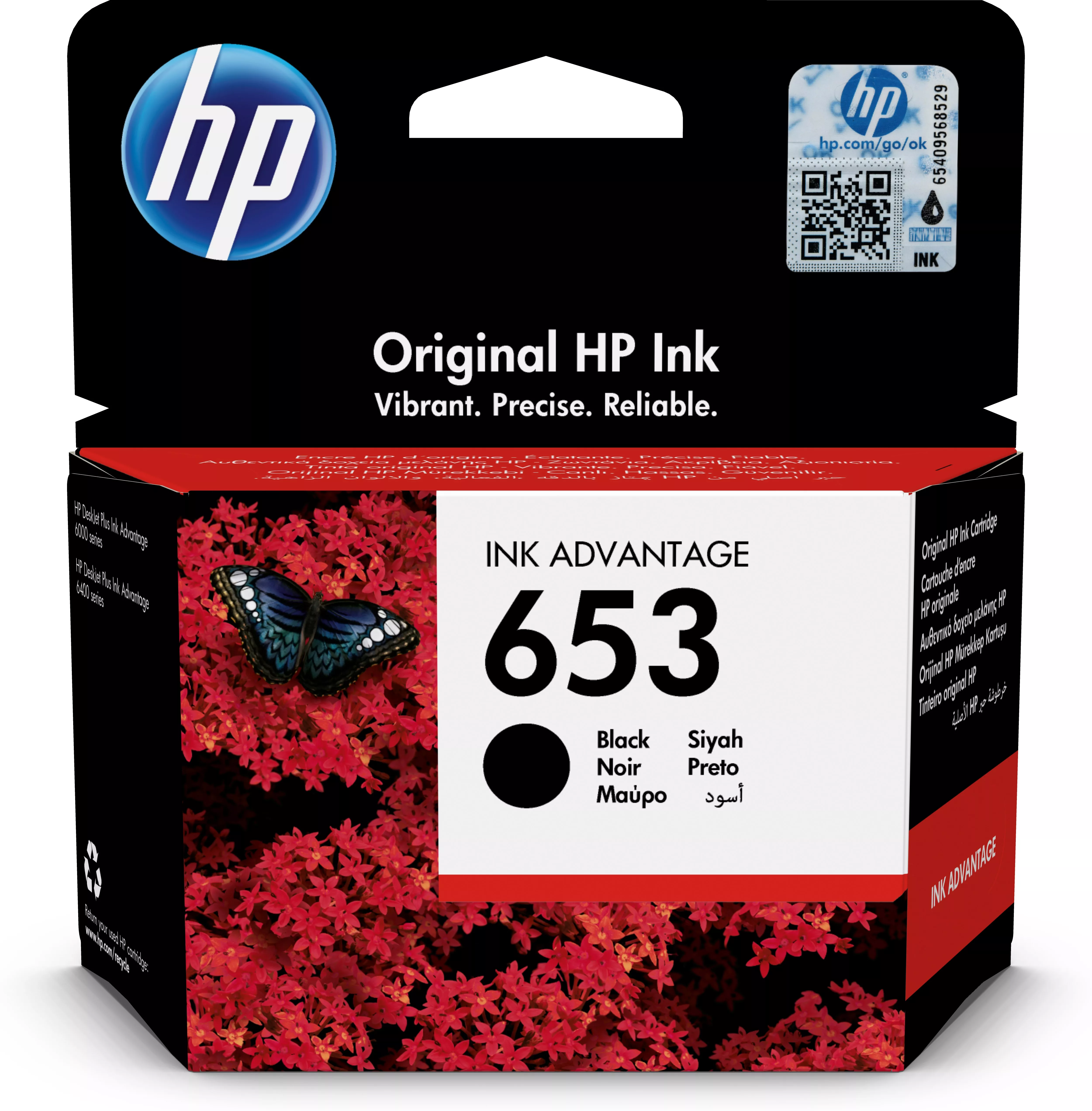Achat HP 653 Black Original Ink Advantage Cartridge au meilleur prix