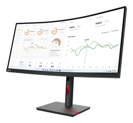 Lenovo ThinkVision T34w-30 LED display 86,4 cm (34") Lenovo - visuel 1 - hello RSE - Ergonomiquement et écologiquement avancé