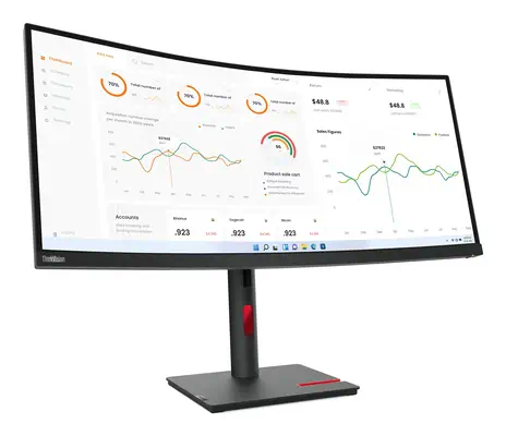 Lenovo ThinkVision T34w-30 LED display 86,4 cm (34") Lenovo - visuel 1 - hello RSE - La productivité par excellence