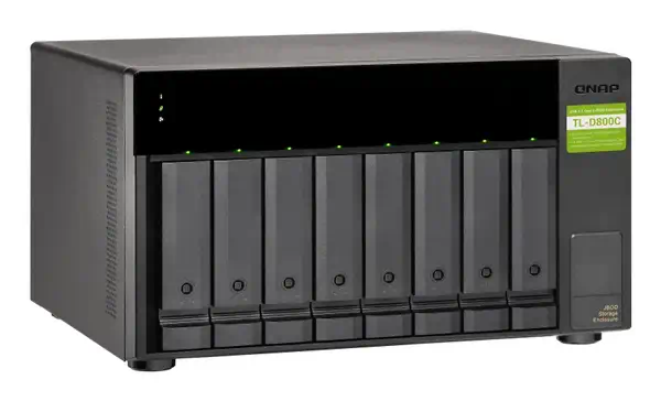 QNAP TL-D800C Boîtier de disques de stockage Boîtier disque dur/SSD Noir, Gris 2.5/3.5" - Serveur NAS - visuel 5