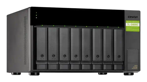QNAP TL-D800C Boîtier de disques de stockage Boîtier disque dur/SSD Noir, Gris 2.5/3.5" - Serveur NAS - visuel 3
