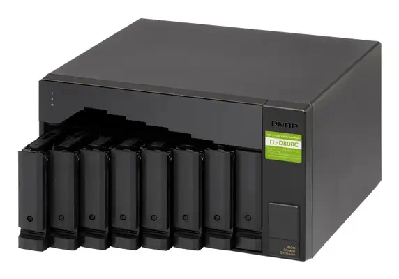 QNAP TL-D800C Boîtier de disques de stockage Boîtier disque dur/SSD Noir, Gris 2.5/3.5" - Serveur NAS - visuel 7