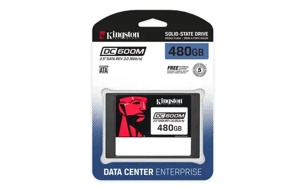SSD SATA Enterprise DC600M (usage mixte) 2,5” de Kingston - visuel 1 - hello RSE - Excellente qualité de service (QoS)