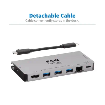 Tripp Lite U442-DOCK5D-GY station d'accueil Avec fil USB Tripp Lite - visuel 1 - hello RSE - Réseau avancé