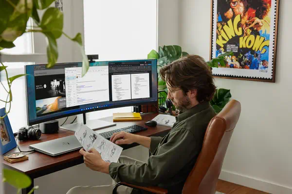 Écran incurvé DQHD HP E45c G5 - Ecran Ordinateur - visuel 1
