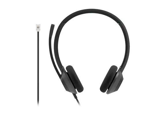 Cisco Headset 322 Wired Dual On-Ear Carbon Black RJ9 - Casque Micro - visuel 1