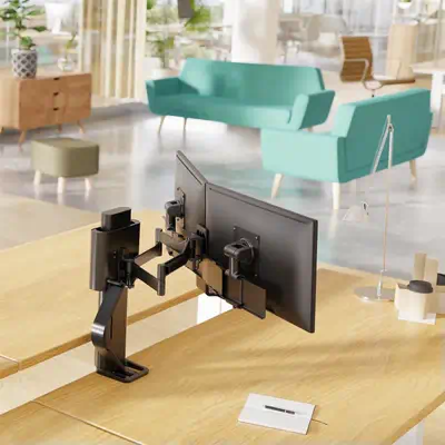 Ergotron TRACE 45-658-224 support d'écran plat pour bureau 68,6 cm (27") Noir - Support Fixe & Mobile - visuel 7