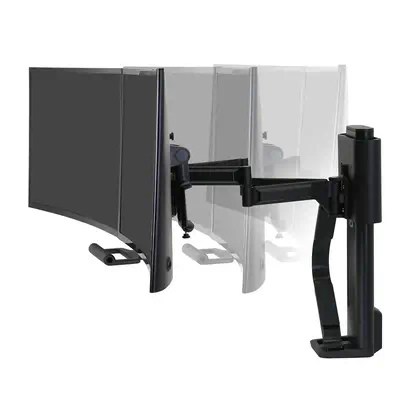 Ergotron TRACE 45-658-224 support d'écran plat pour bureau 68,6 cm (27") Noir - Support Fixe & Mobile - visuel 4