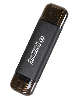 Transcend ESD310C Technologie Thunderbolt 256 Go USB Type-A Transcend - visuel 1 - hello RSE - Des taux de transfert de données fulgurants