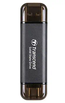 Livraison gratuite Transcend ESD310C Technologie Thunderbolt 256 Go USB Type-A vers USB Type-C USB 3.2 Gen 2x2 Noir