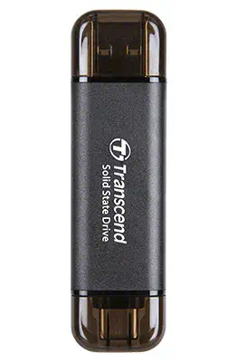 Transcend ESD310C Technologie Thunderbolt 512 Go USB Type-A vers USB Type-C USB 3.2 Gen 2x2 Noir - Disque dur SSD - visuel 1