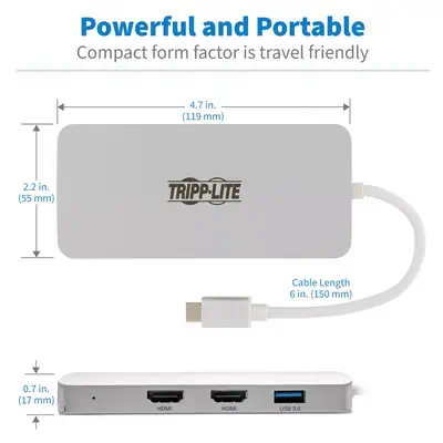 Vente EATON TRIPPLITE USB-C Dock Triple Display HDMI VGA Tripp Lite au meilleur prix - visuel 4