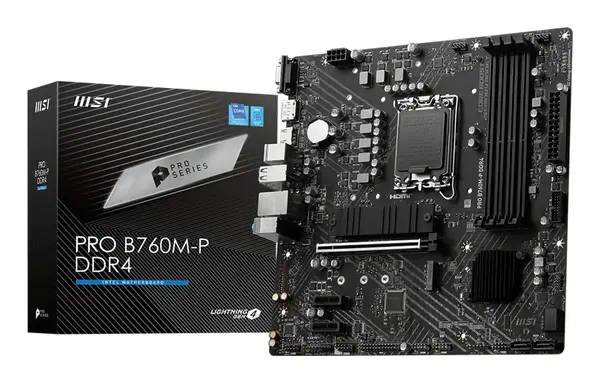 MSI PRO B760M-P DDR4 carte mère Intel B760 LGA 1700 micro ATX - Carte mère - visuel 1