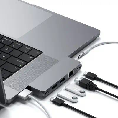 Satechi Pro Hub Mini Avec fil USB 3.2 Gen 1 (3.1 Gen 1) Type-C Gris - Station d'accueil pour portable - visuel 2