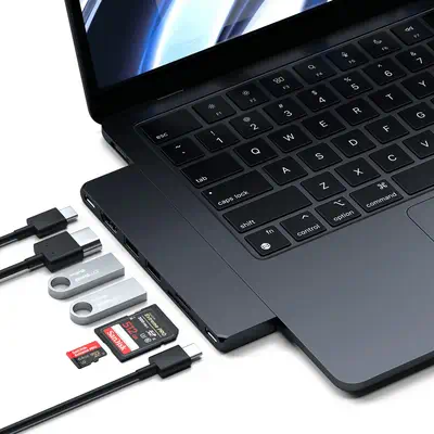 Satechi ST-HUCPHSD station d'accueil USB 3.2 Gen 2 (3.1 Gen 2) Type-C Noir - Station d'accueil pour portable - visuel 6