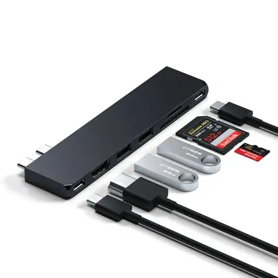 Satechi ST-HUCPHSD station d'accueil USB 3.2 Gen 2 (3.1 Gen 2) Type-C Noir - Station d'accueil pour portable - visuel 4