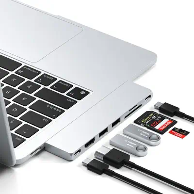 Satechi ST-HUCPHSS station d'accueil USB 3.2 Gen 2 (3.1 Gen 2) Type-C Argent - Station d'accueil pour portable - visuel 5