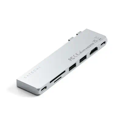 Satechi ST-HUCPHSS station d'accueil USB 3.2 Gen 2 (3.1 Gen 2) Type-C Argent - Station d'accueil pour portable - visuel 2