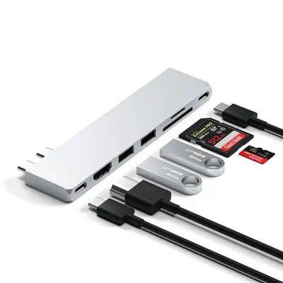 Satechi ST-HUCPHSS station d'accueil USB 3.2 Gen 2 (3.1 Gen 2) Type-C Argent - Station d'accueil pour portable - visuel 4
