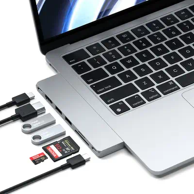 Satechi ST-HUCPHSS station d'accueil USB 3.2 Gen 2 (3.1 Gen 2) Type-C Argent - Station d'accueil pour portable - visuel 6