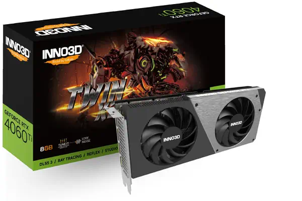 INNO3D GeForce RTX 4060 Ti TWIN X2 NVIDIA 8 Go GDDR6 - Inno3D - Carte graphique - visuel 1