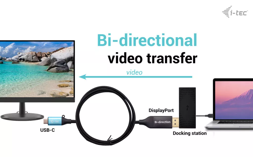 Vente I-TEC USB-C DisplayPort Bi-Directional Cable Adapter i-tec au meilleur prix - visuel 2
