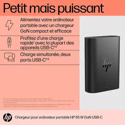 Chargeur Ordinateur Portable HP 65 W