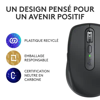 Logitech 910-006929 souris Bureau Droitier RF sans fil + Bluetooth Laser 8000 DPI - Souris - visuel 9