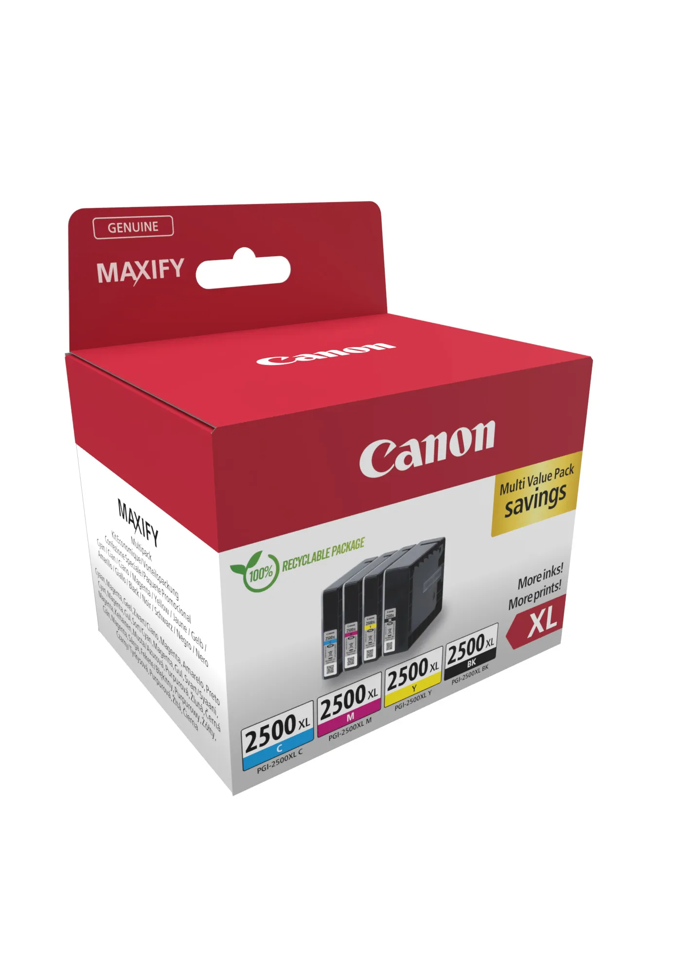 Vente CANON PGI-2500XL Ink Cartridge BK/C/M/Y MULTI Canon au meilleur prix - visuel 2