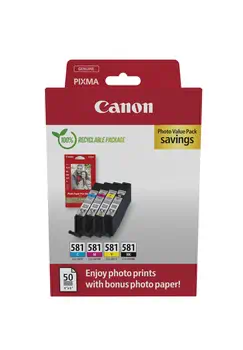 Achat Cartouches d'encre CANON CLI-581 Ink Cartridge BK/C/M/Y PHOTO sur hello RSE