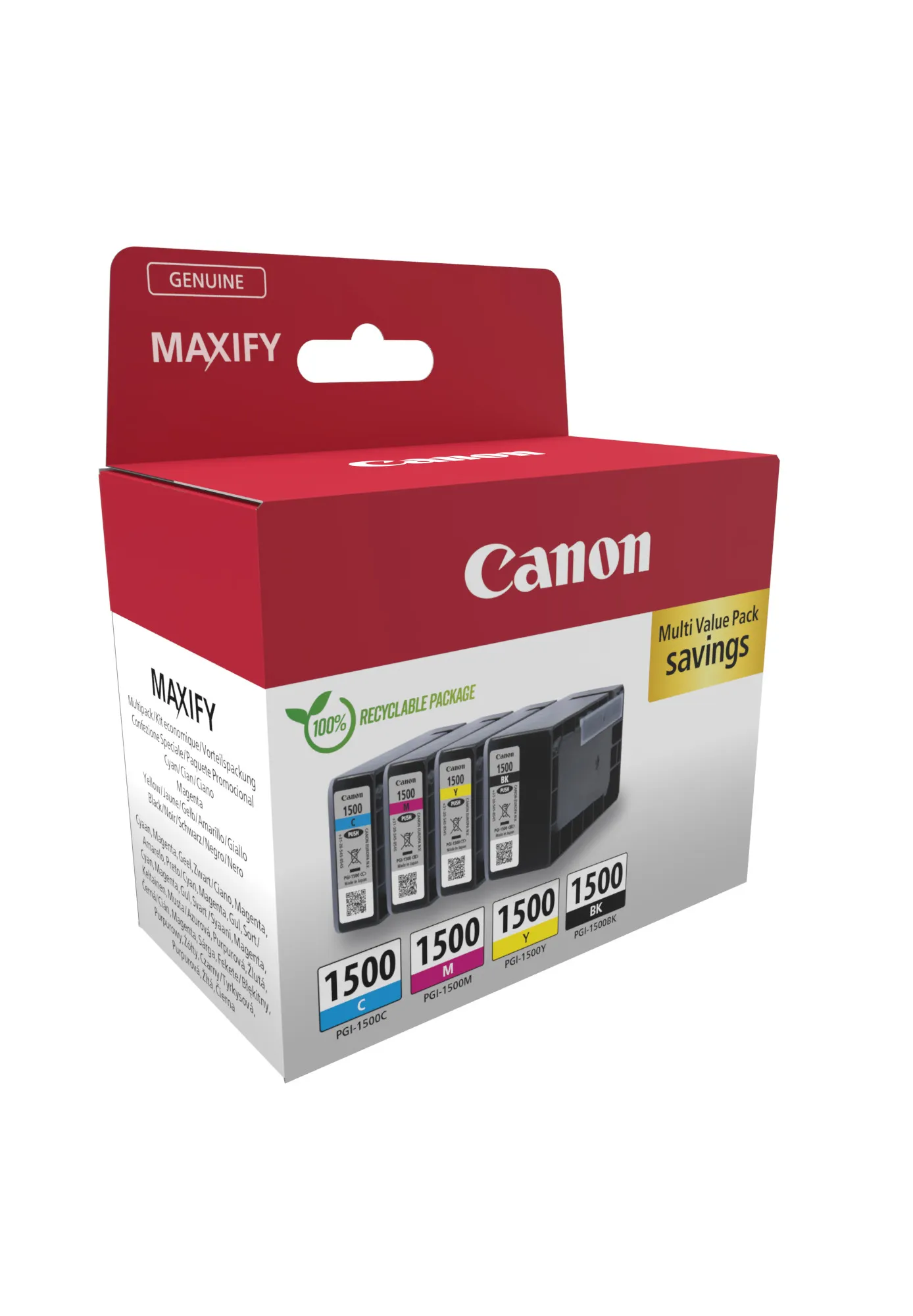 Vente CANON PGI-1500 Ink Cartridge BK/C/M/Y MULTI Canon au meilleur prix - visuel 2