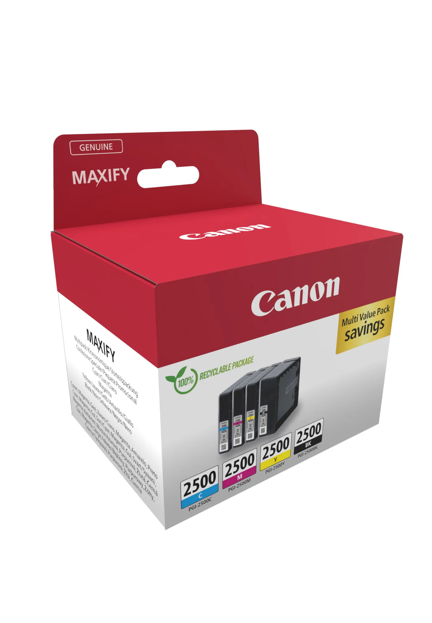 Vente CANON PGI-2500 Ink Cartridge BK/C/M/Y MULTI Canon au meilleur prix - visuel 2