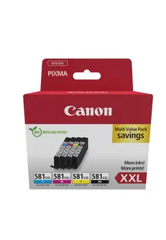 Vente Cartouches d'encre CANON CLI-581XXL Ink Cartridge C/M/Y/BK MULTI