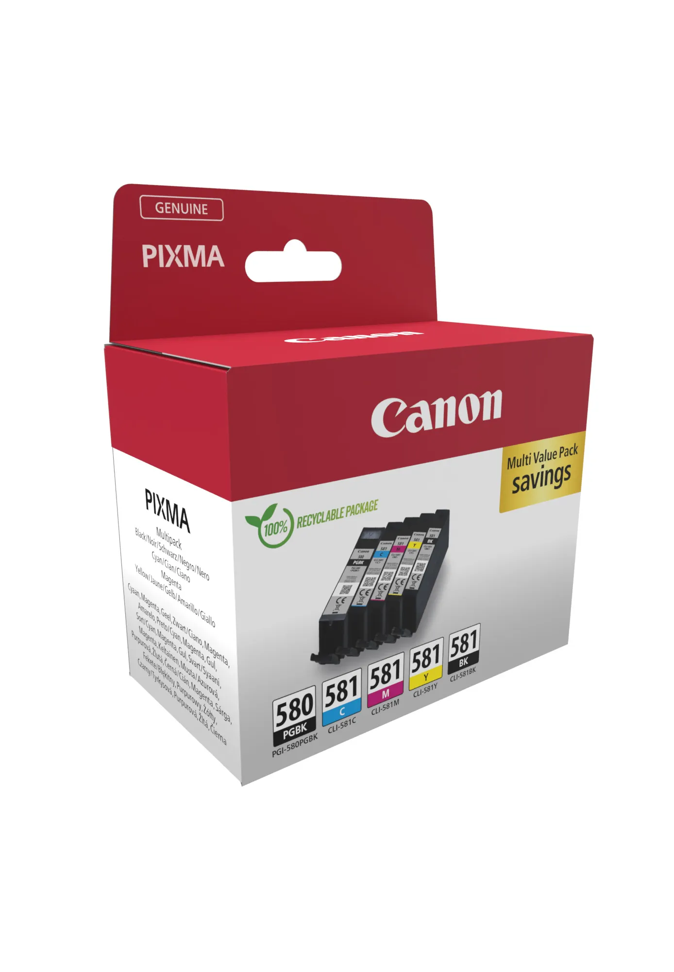 Vente CANON PGI-580/CLI-581 Ink Cartridge BK/CMYK Sec Canon au meilleur prix - visuel 2
