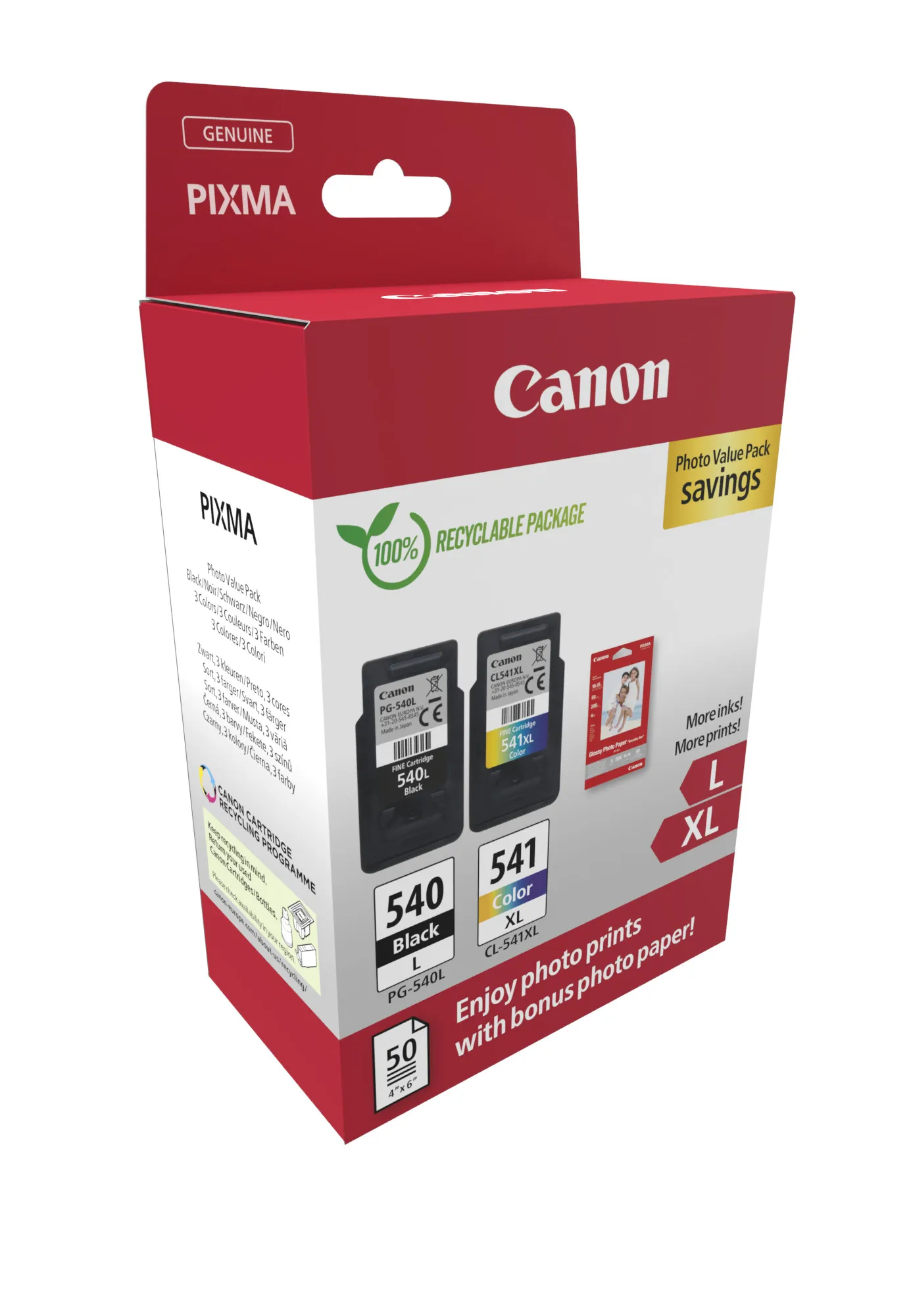 Vente CANON PHOTO PACK PG-540L/CL-541XL Ink Cartridge Canon au meilleur prix - visuel 2