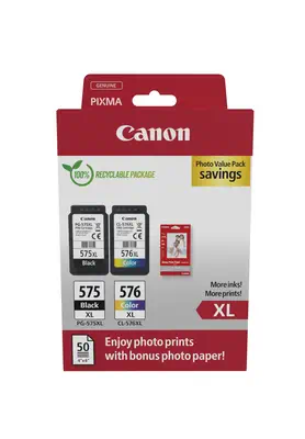 Achat Cartouches d'encre CANON PG-575XL /CL-576XL Ink Cartridge PVP sur hello RSE