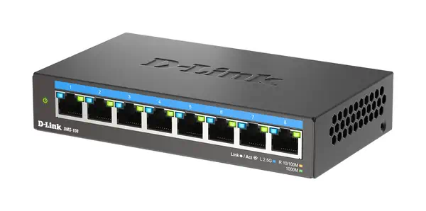Switch non administrable 8 ports multi-Gigabit 2,5G D-Link - visuel 1 - hello RSE - Mise en réseau intégrée