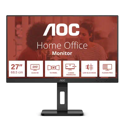 AOC Q27E3UMF écran plat de PC 68,6 cm (27") 2560 x 1440 pixels Quad HD Noir - Ecran Ordinateur - visuel 1
