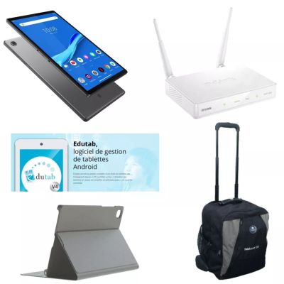 Achat Classe Mobile 4 : 10 Tablettes Lenovo + Tabicase ST1 + Edutab - 