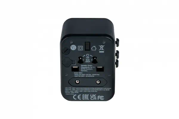 Verbatim 49544 adaptateur prise d'alimentation Universel Noir - Chargeur et alimentation - visuel 1