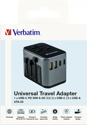 Verbatim 49545 adaptateur prise d'alimentation Universel - Chargeur et alimentation - visuel 9