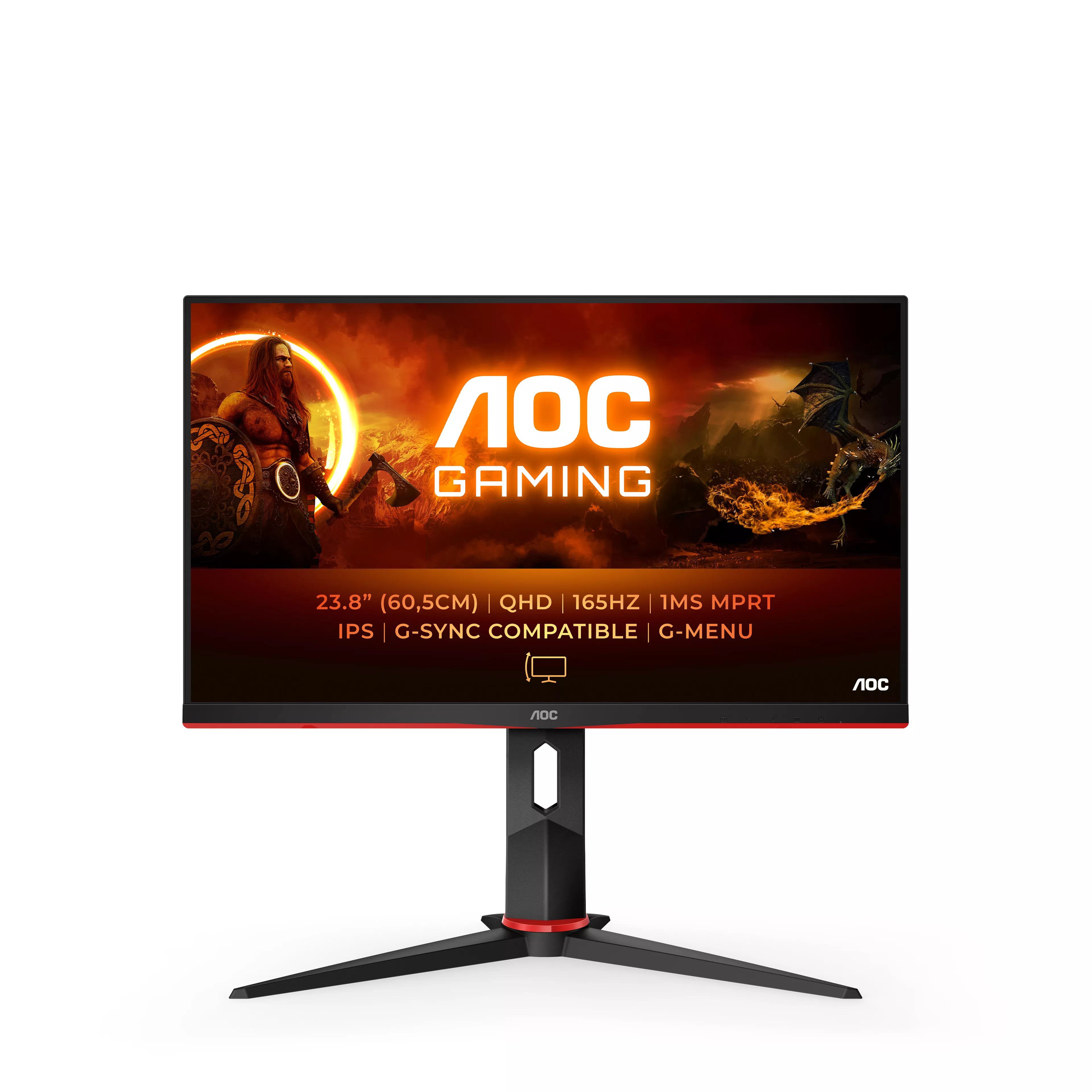 Achat AOC Q24G2A/BK 23.8p Gaming Monitor IPS 2560x1440 1ms au meilleur prix