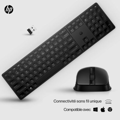 Vente HP 650 Wireless Keyboard and Mouse Combo Black HP au meilleur prix - visuel 4