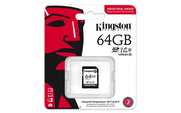 Kingston Technology 64G SDXC Industrial pSLC - Carte Mémoire - visuel 3