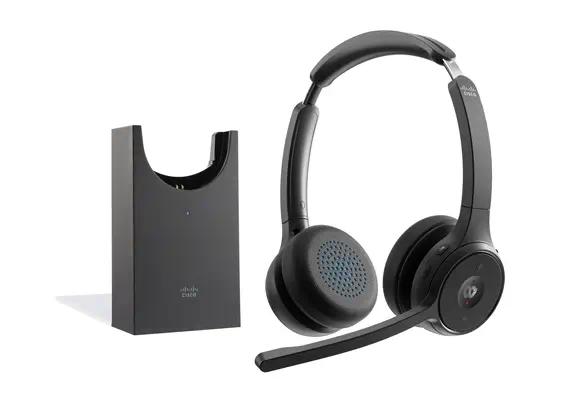 Cisco HS-WL-722-BUNAS-C écouteur/casque Sans fil Arceau Bureau/Centre d'appels Bluetooth Socle de ch - Casque Micro - visuel 1