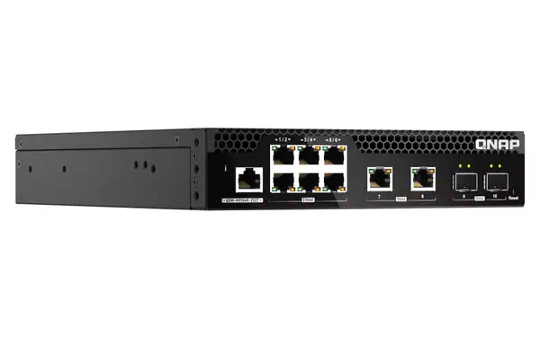QNAP QSW-M2106R-2S2T commutateur réseau Géré L2 10G Ethernet (100/1000/10000) 1U Noir - Switchs et Hubs - visuel 2