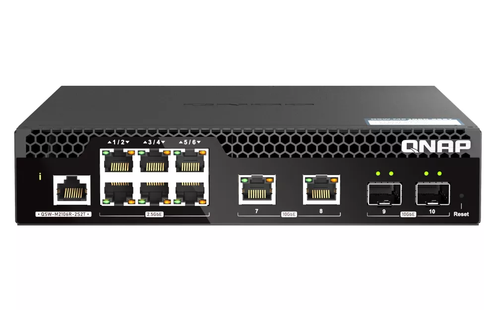 Achat QNAP QSW-M2106R-2S2T 6port 2.5Gbps 2 ports 10GbE et autres produits de la marque QNAP